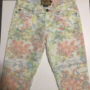 Dear John Floral Pastel Cropped Jeans